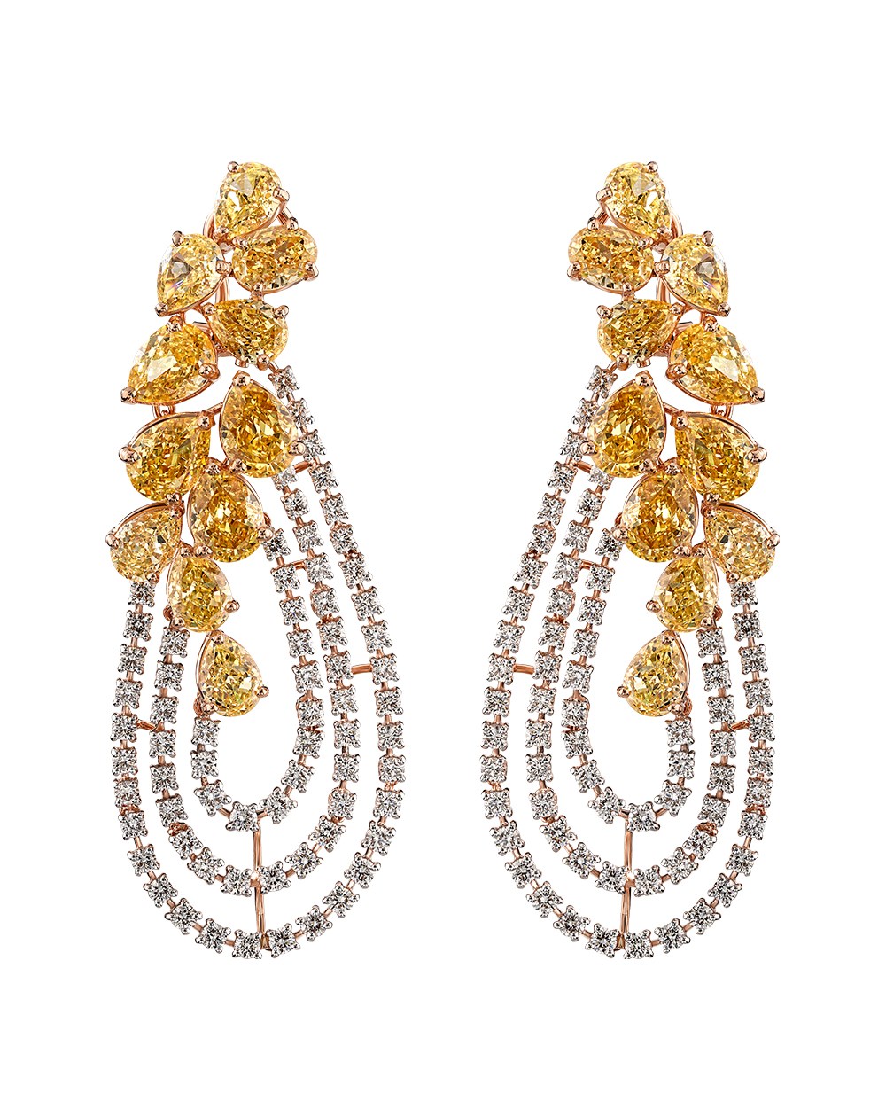 Image alt text- Fancy-Cut and Fabulous Diamond Earring with unique gemstone