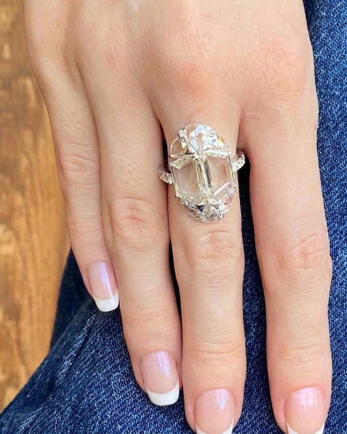 Unique Diamond Cuts portrait cut diamond ring