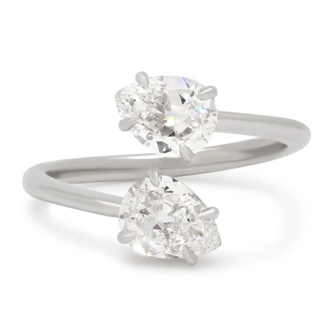 diamond bypass ring