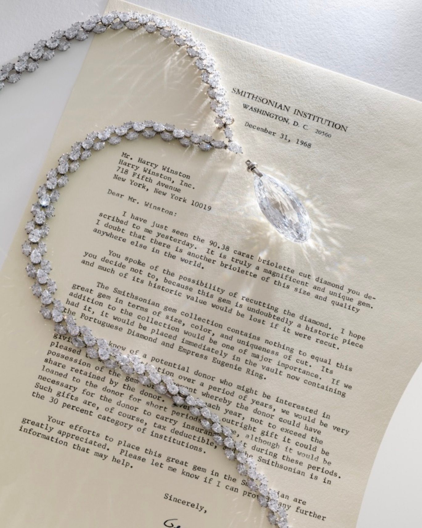 Briolette Diamond: The Briolette of India Diamond Necklace (Courtesy of Christie’s Auction House)