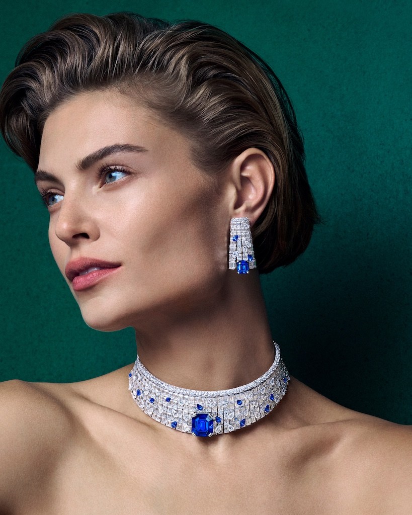 Model wearing Graff High Jewelry