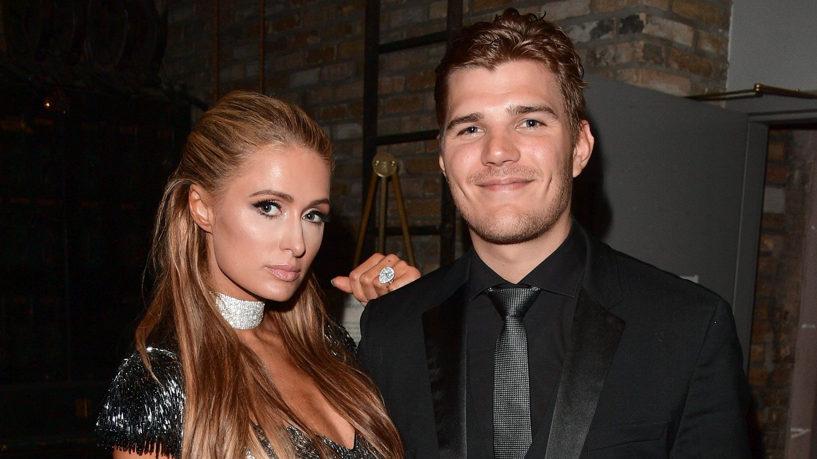 Paris Hilton (L) and Chris Zylka attend the "The Death And Life Of John F. Donovan" premiere during 2018 Toronto International Film Festival at Winter Garden Theatre on September 10, 2018 in Toronto, Canada. (Getty Images)