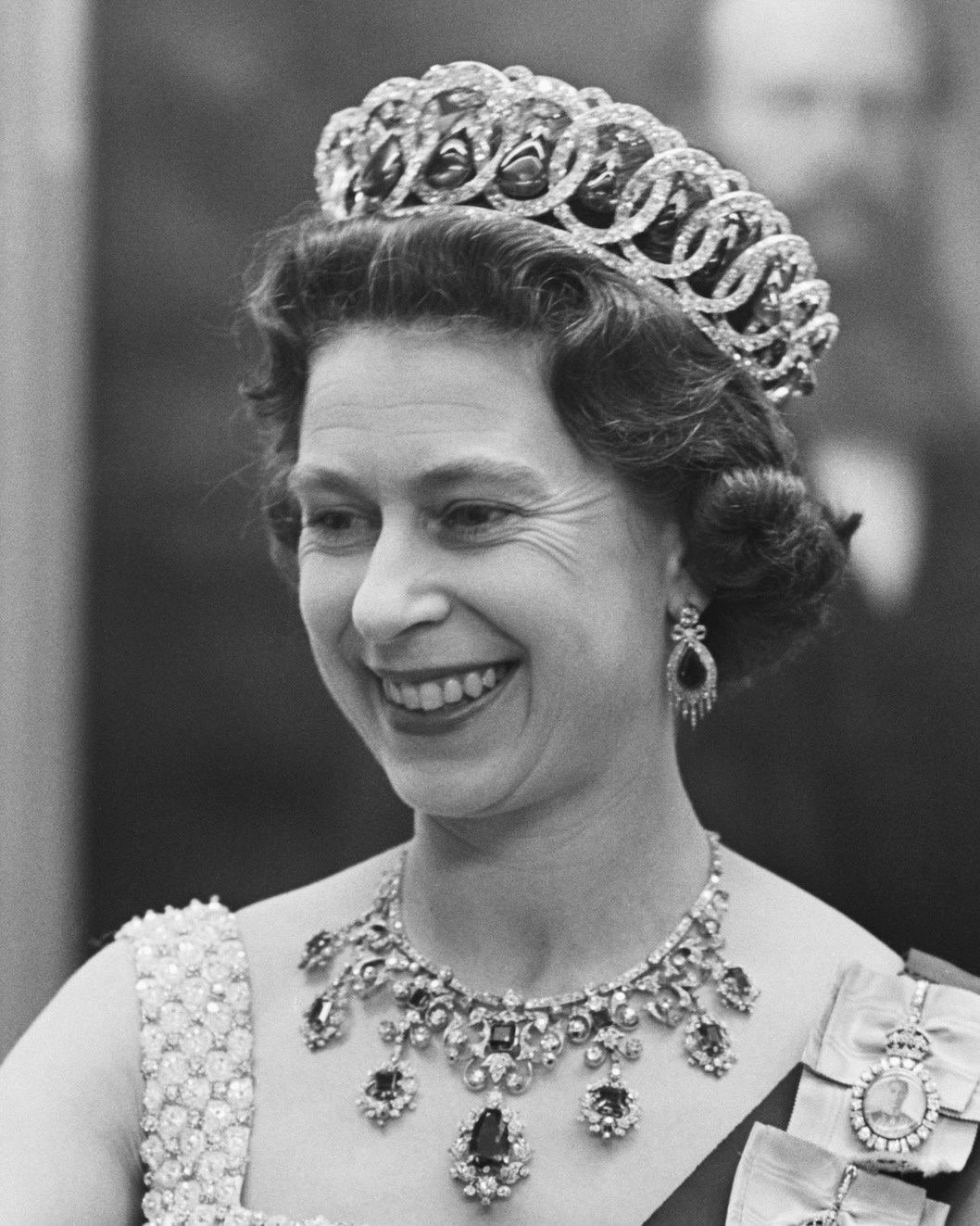 Queen Elizabeth II wears the Grand Duchess Vladimir Tiara in Ottawa, 1967. (Getty Images)