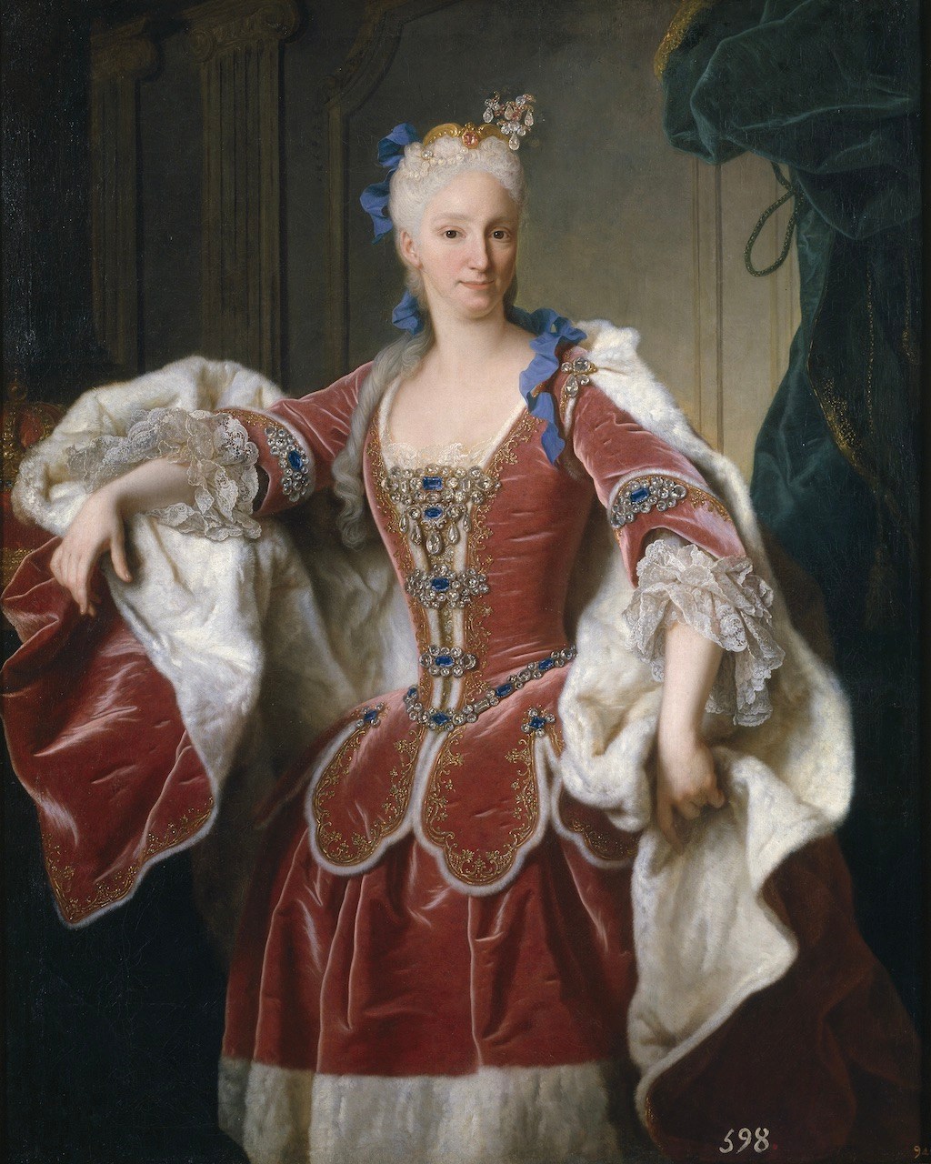 Farnese Blue Diamond Portrait of Elisabeth Farnese, Queen consort of Spain, 1723