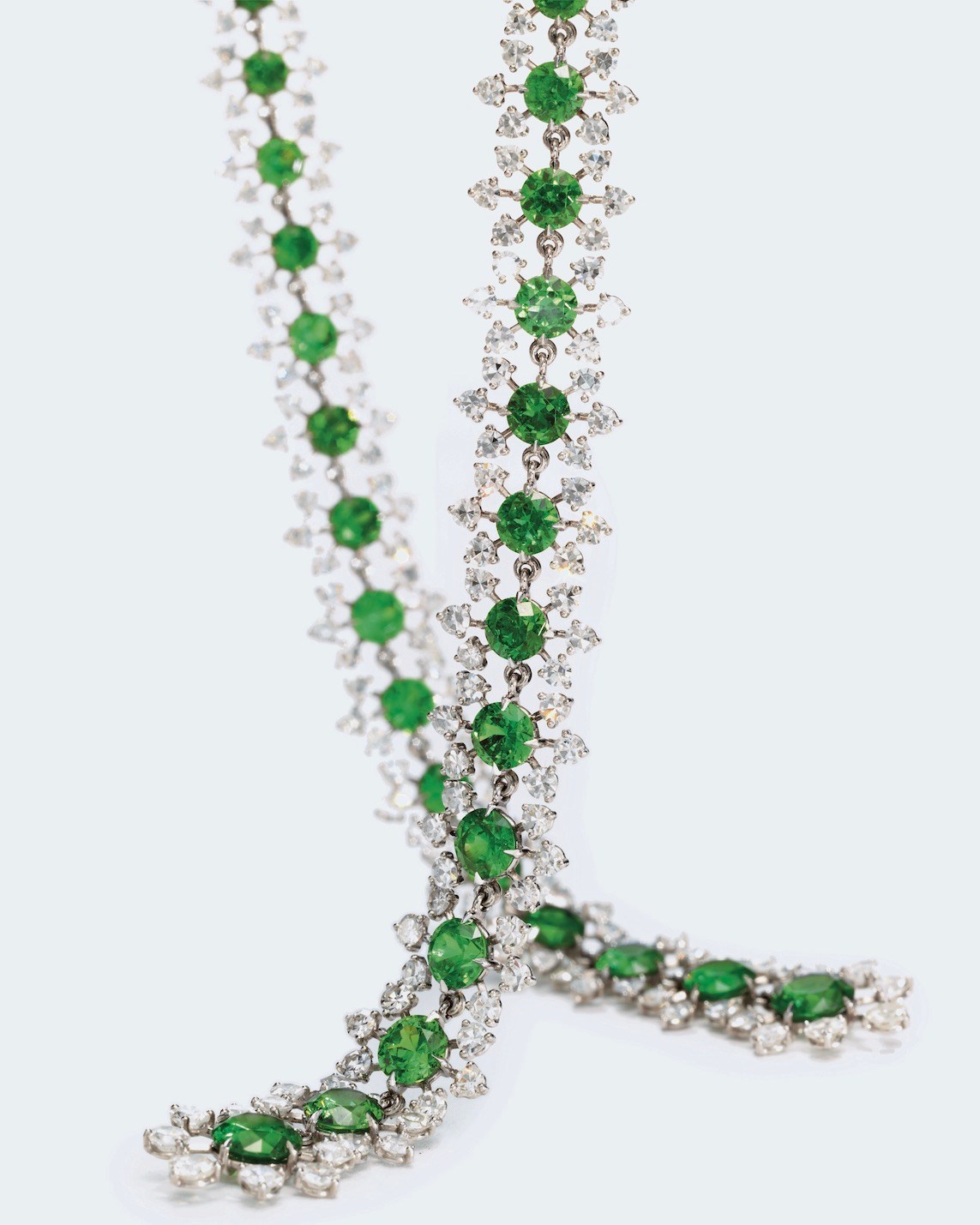 Claibourne Poindexter, Head of Christie’s Jewelry - diamond ear pendants by JAR from the collection of Ellen Barkin.