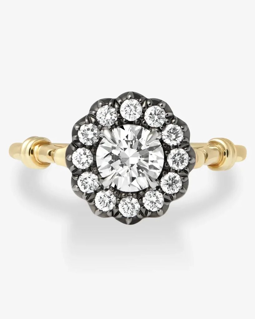 Gothic Engagement Rings Jessica McCormack Daisy Diamond Halo Ring