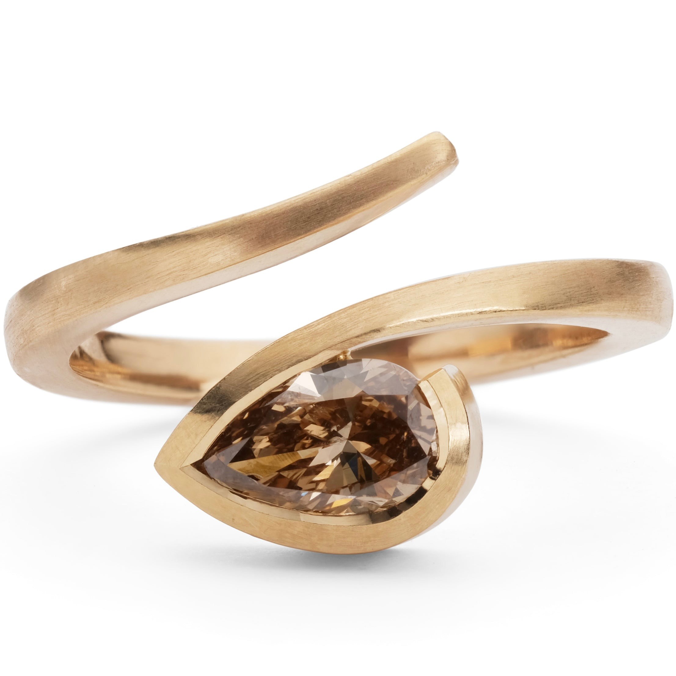 Cognac Diamonds McCaul 'Twist' Rose Gold Engagement Ring