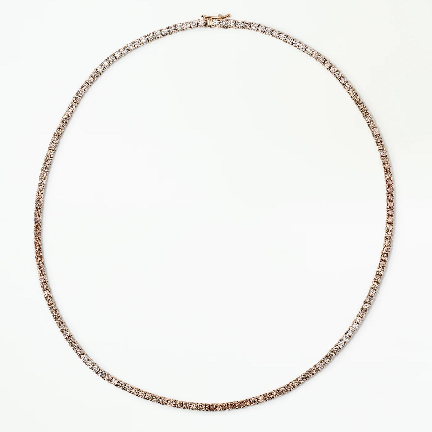 Cognac Diamonds Wwake One of a Kind Desert Diamond Tennis Necklace