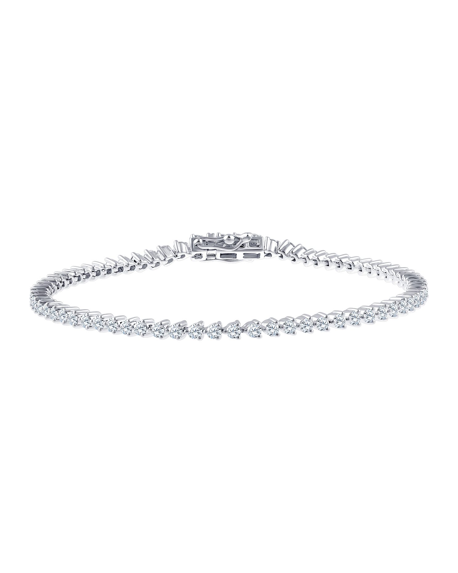 Tennis diamond stacking bracelet.