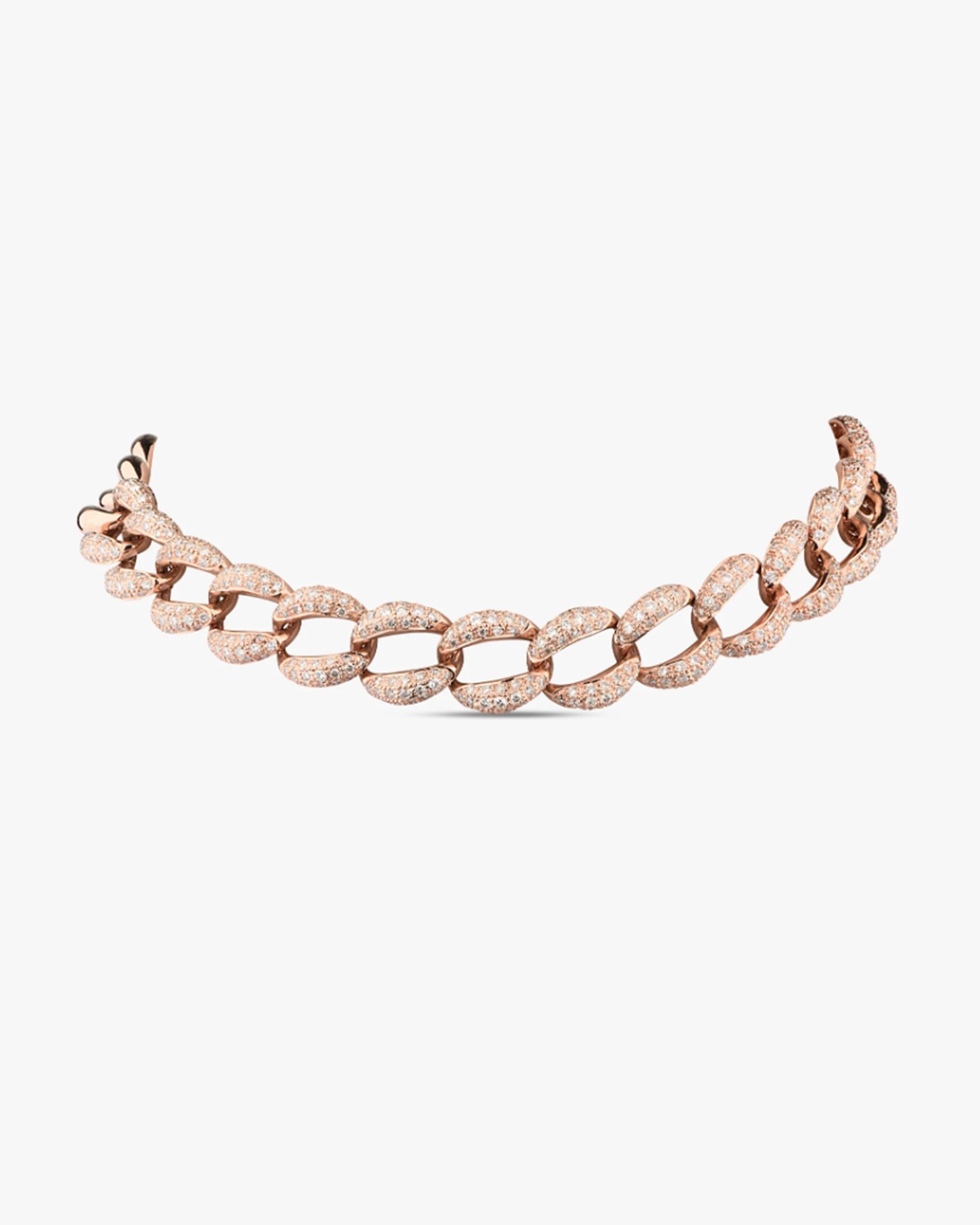 Diamond necklace with a bold gold chain and diamond accents