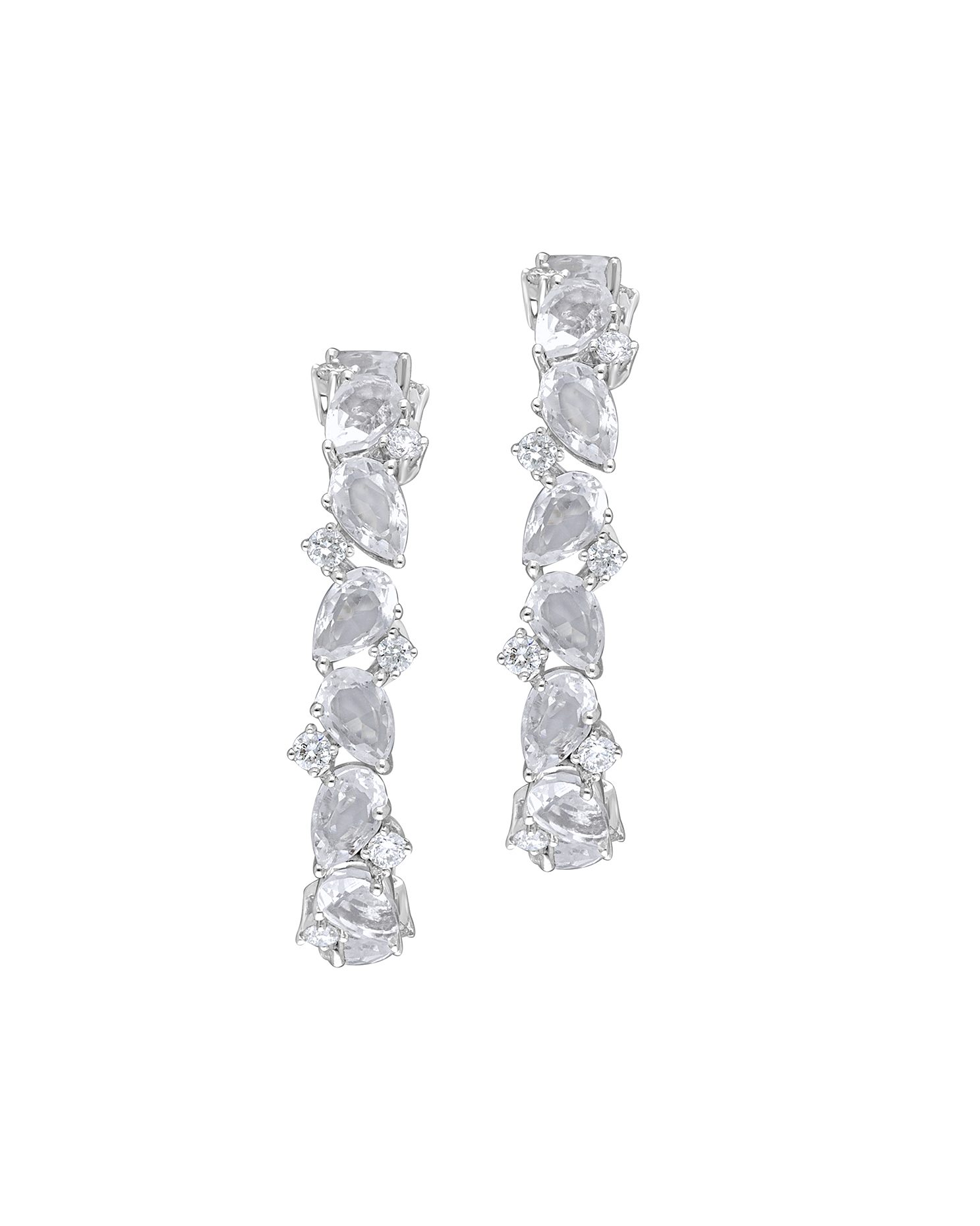 Statement diamond ear climbers