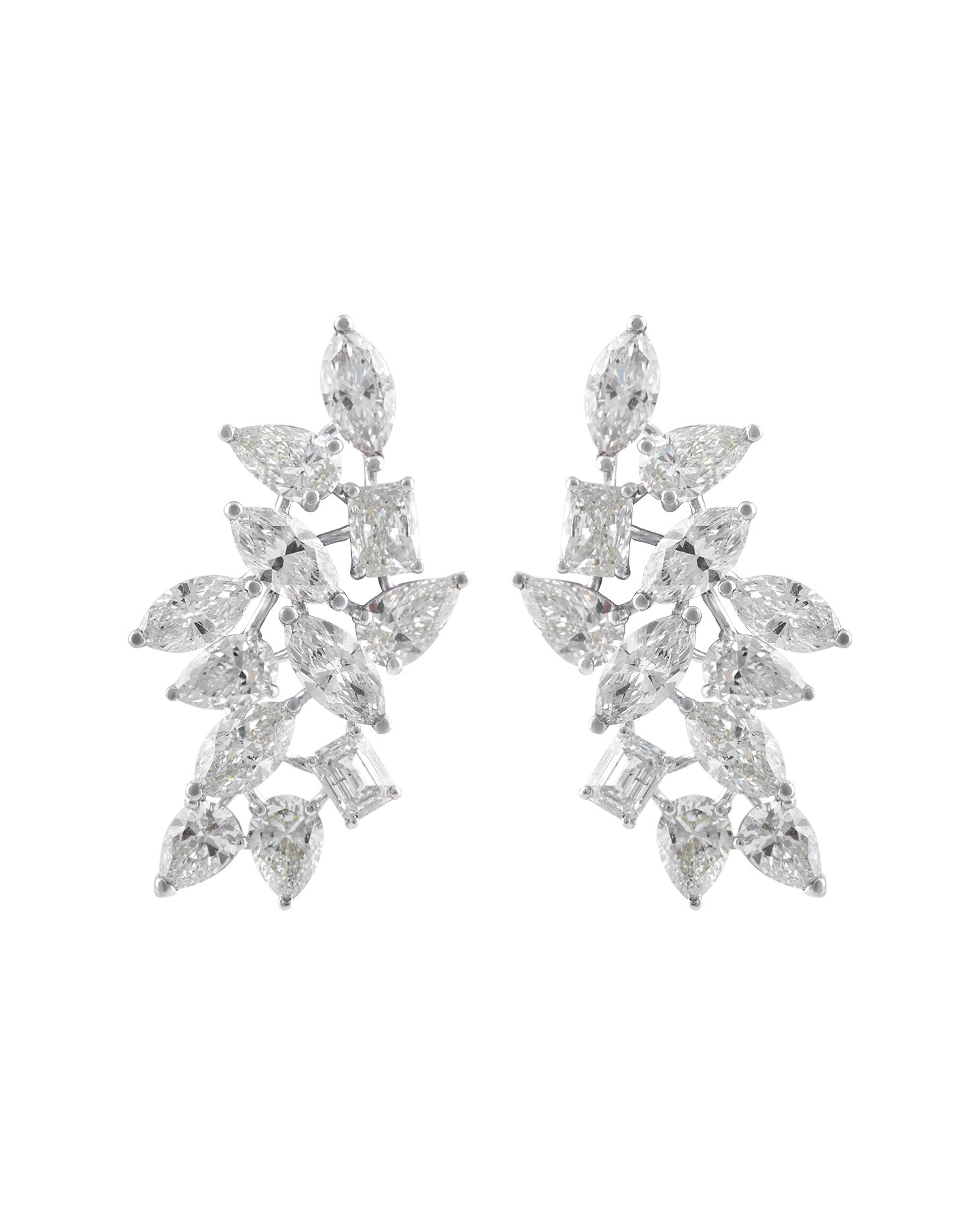 Elegant diamond ear climbers