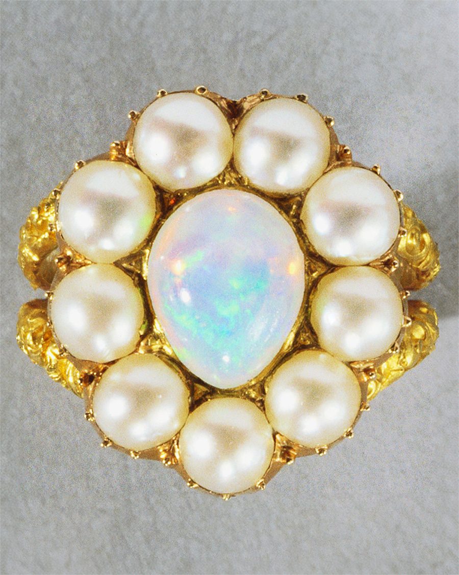 Queen Charlotte's opal and pearl ring