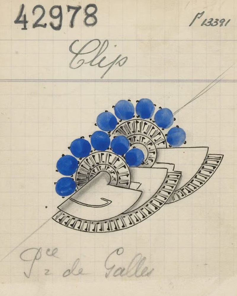 Product card of a Double clip that belonged to the Duchess of Windsor, 1935, Van Cleef & Arpels Archives
