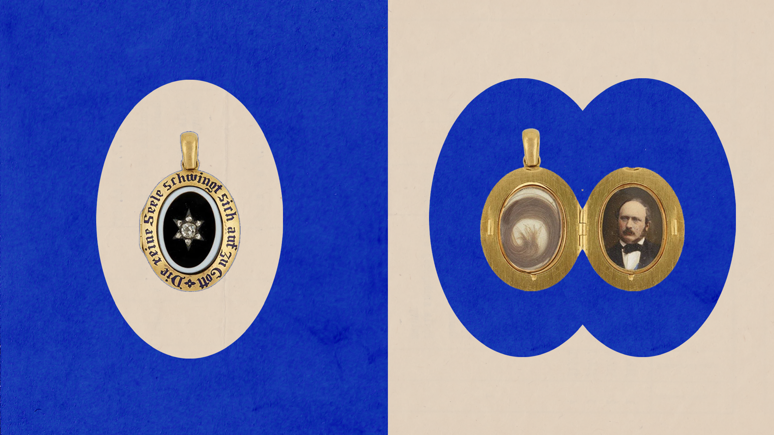 Gold diamond-set Jewel locket with enamel detailing and royal symbolism.
