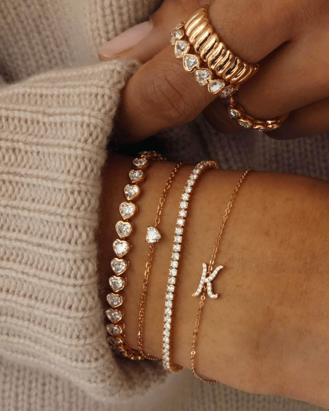 Anita Ko Heart Shape Diamond Chain Bracelet Valentine's Day Gifts