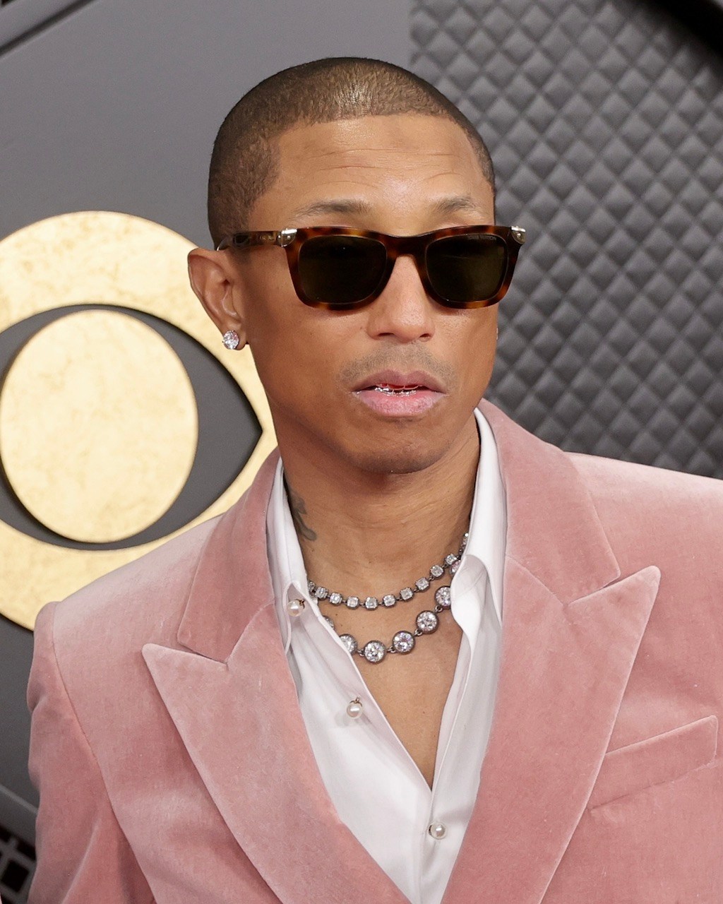 Pharrell Williams Wore Diamond Necklaces to the Grammys 2026