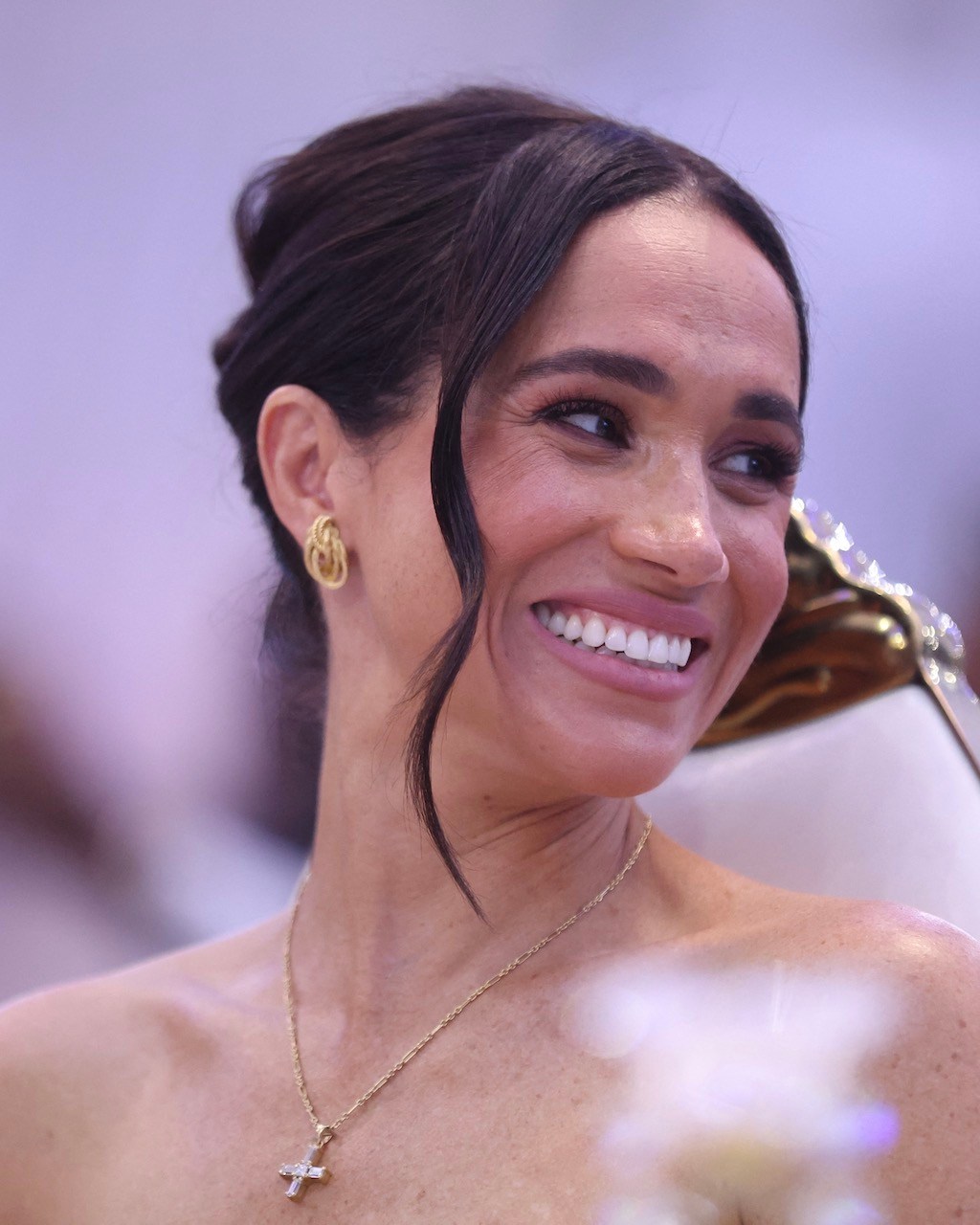 Meghan, Duchess of Sussex, attends a Sit Out at the Nigerian Defence Headquarters in Abuja during a visit to Nigeria during the Invictus Games anniversary on May 11, 2024. (Getty Images)