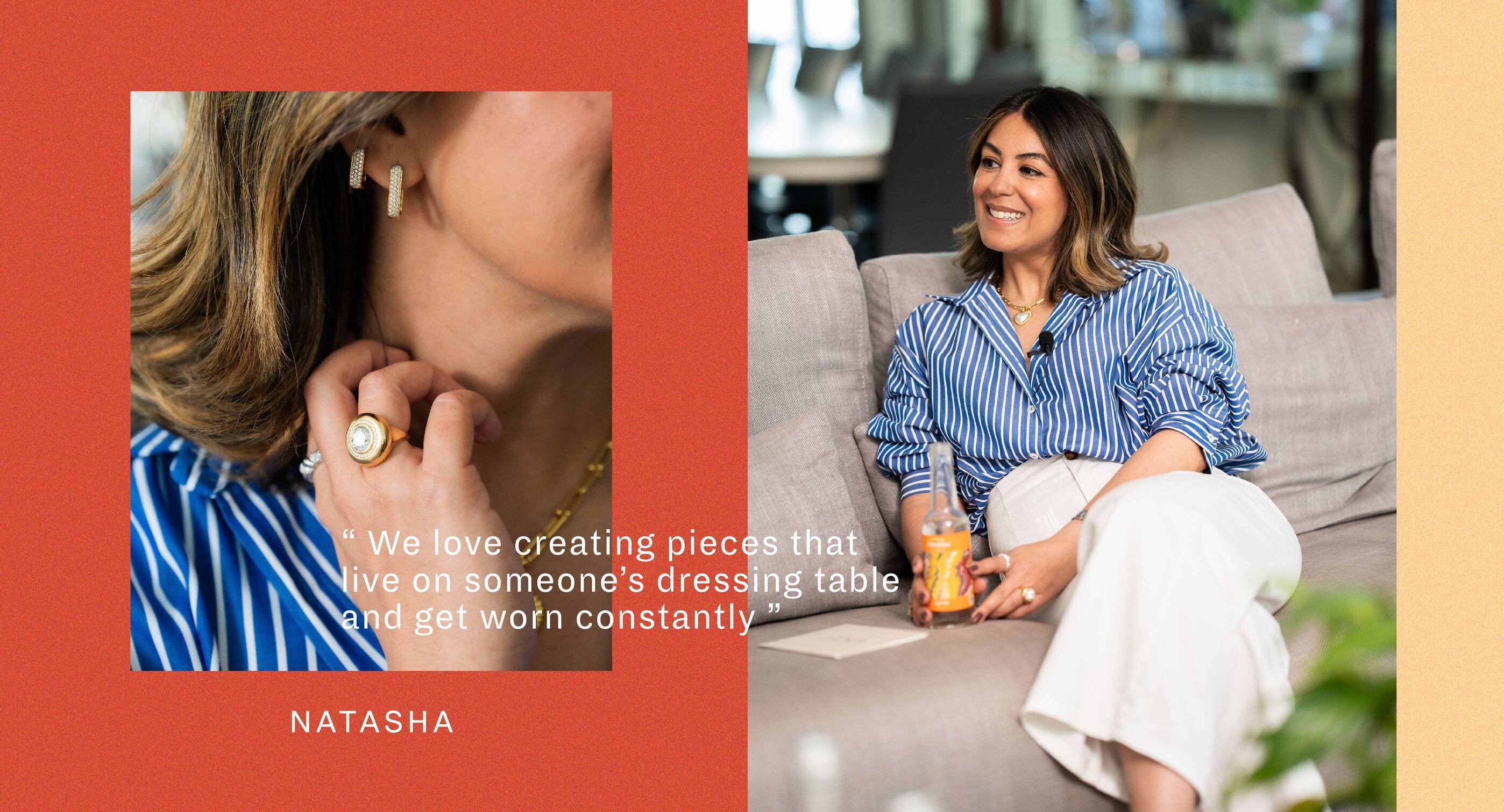 Diamond earrings and a diamond ring for everyday fine jewellery.