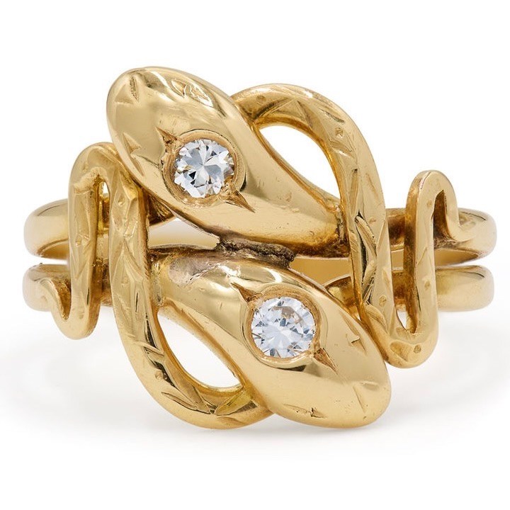 victorian engagement rings: serpent ring