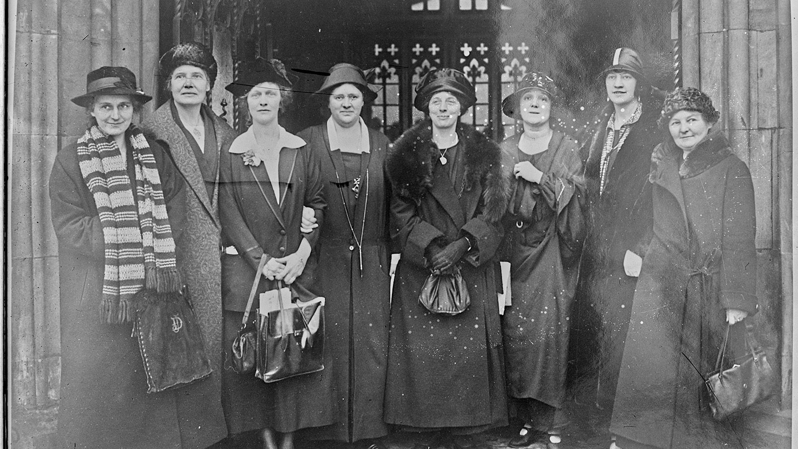 Early women Members of Parliament, including Nancy Astor and Margaret Bondfield, pose for a press photograph in London, circa 1920s. (Wikimedia Commons/Public Domain)