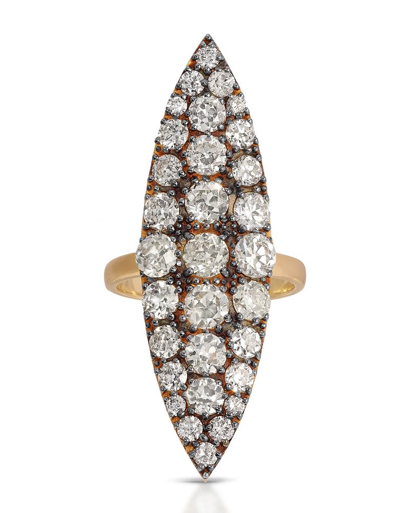 diamond navette ring
