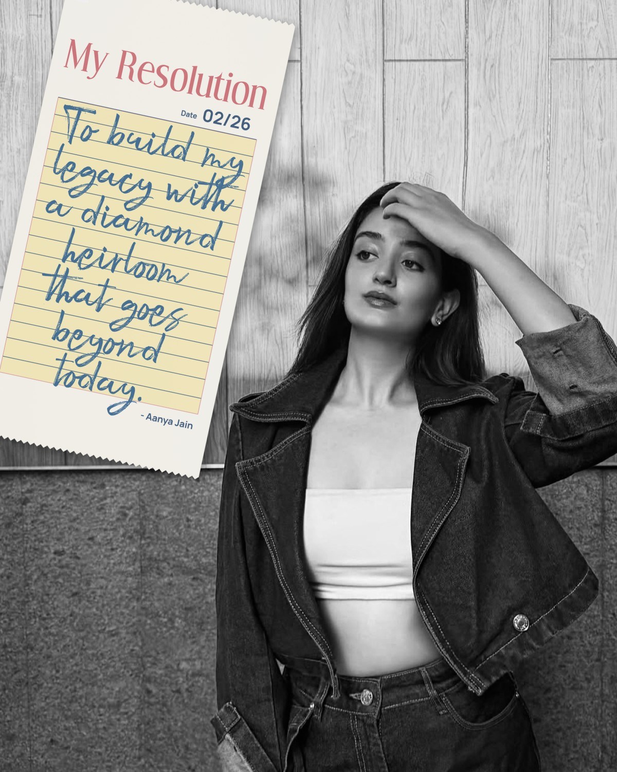 Aanya Jain resolution about building a legacy with a diamond heirloom beyond today.