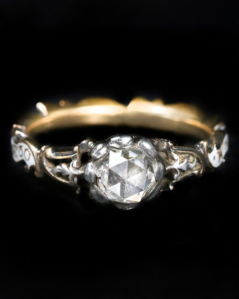 Victorian jewelry: diamond mourning ring 