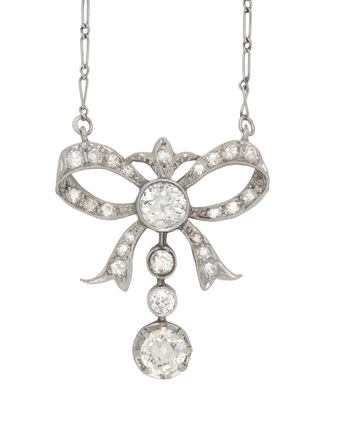 Belle Époque diamond pendant, French, circa 1910, $15,075, berganza.com