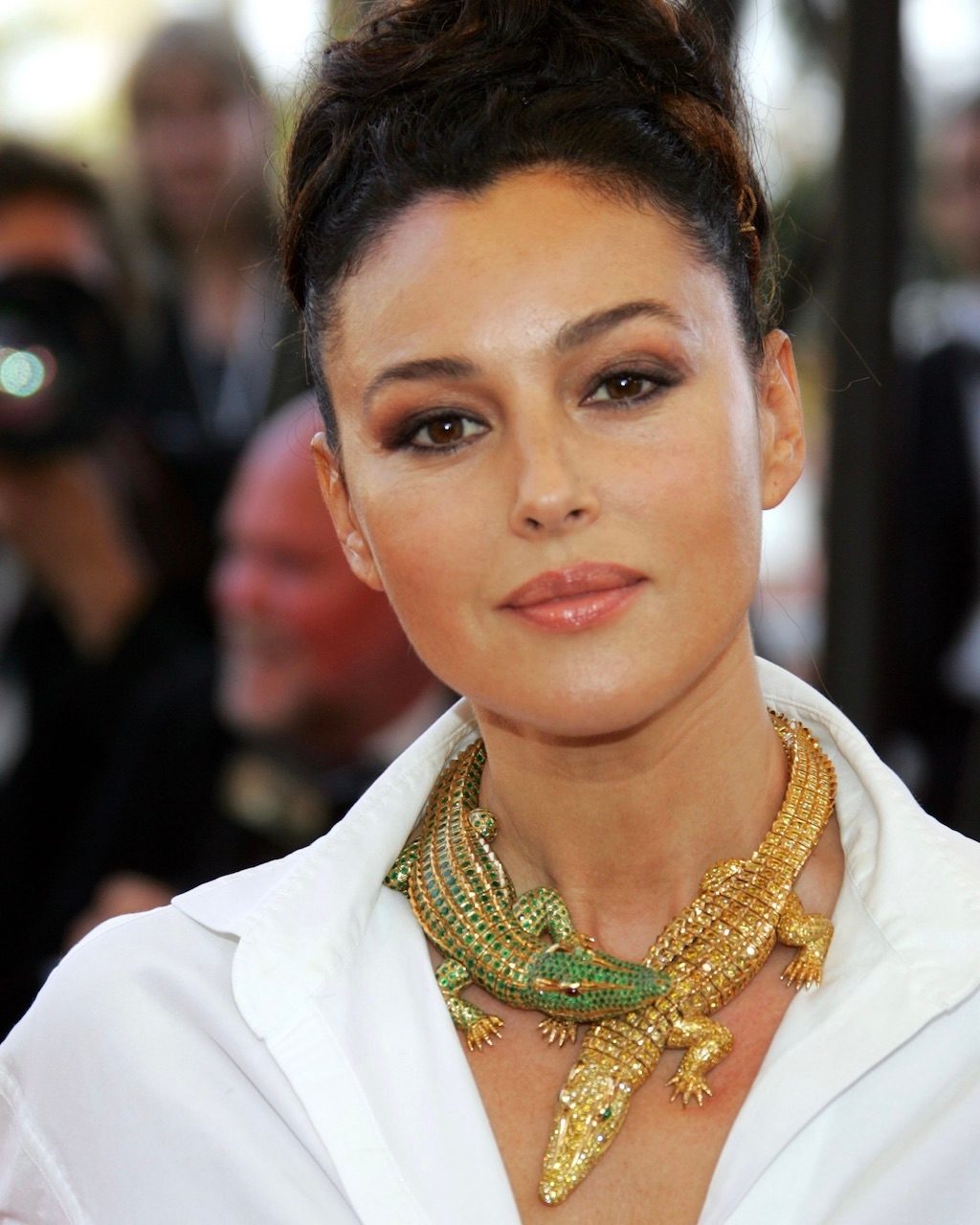 Monica Bellucci wore the Cartier Crocodile Necklace to the 2006 Cannes Film Festival for the "Indigenes" Premiere at Palais des Festival in Cannes, France.