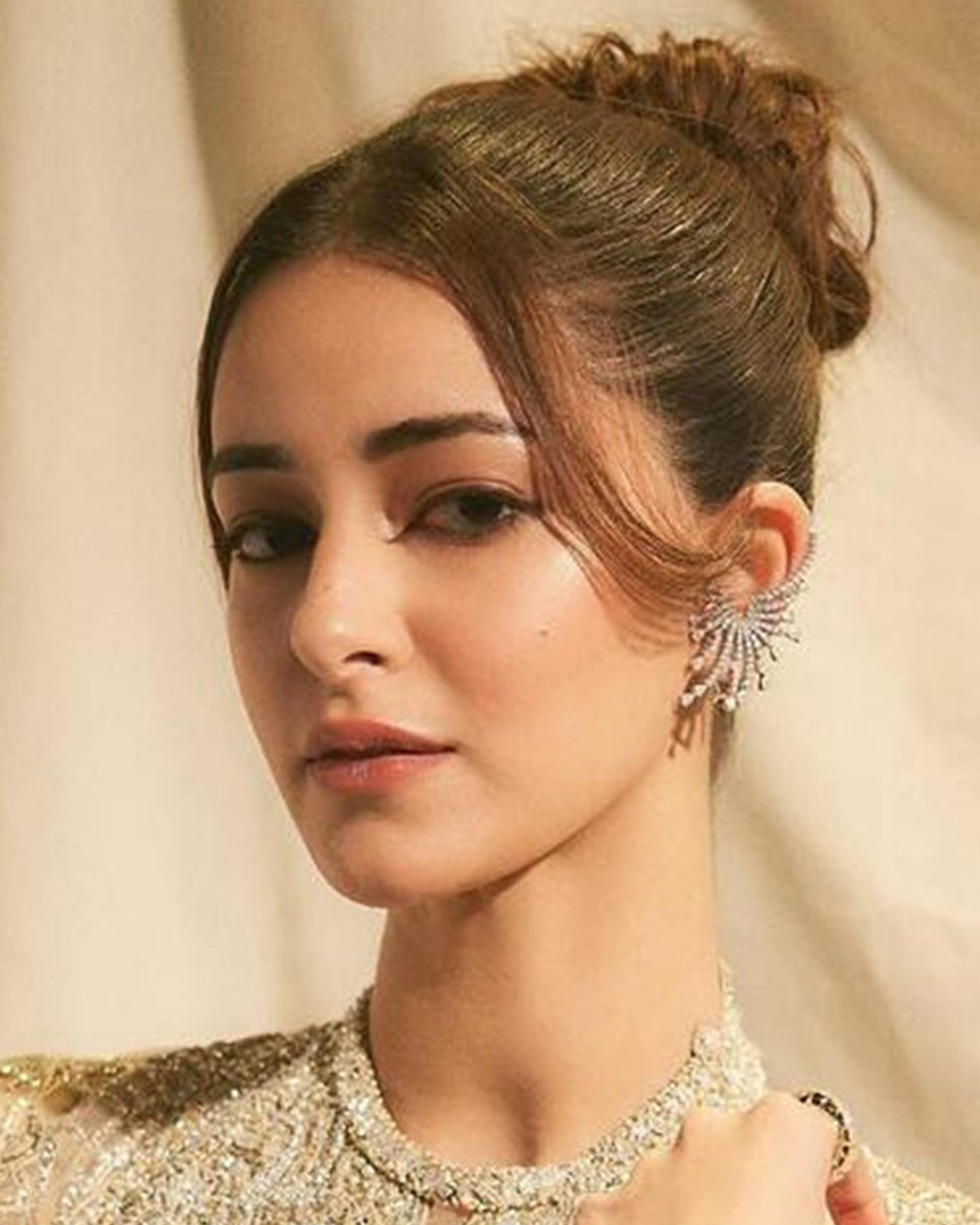 Floral-inspired diamond ear cuff