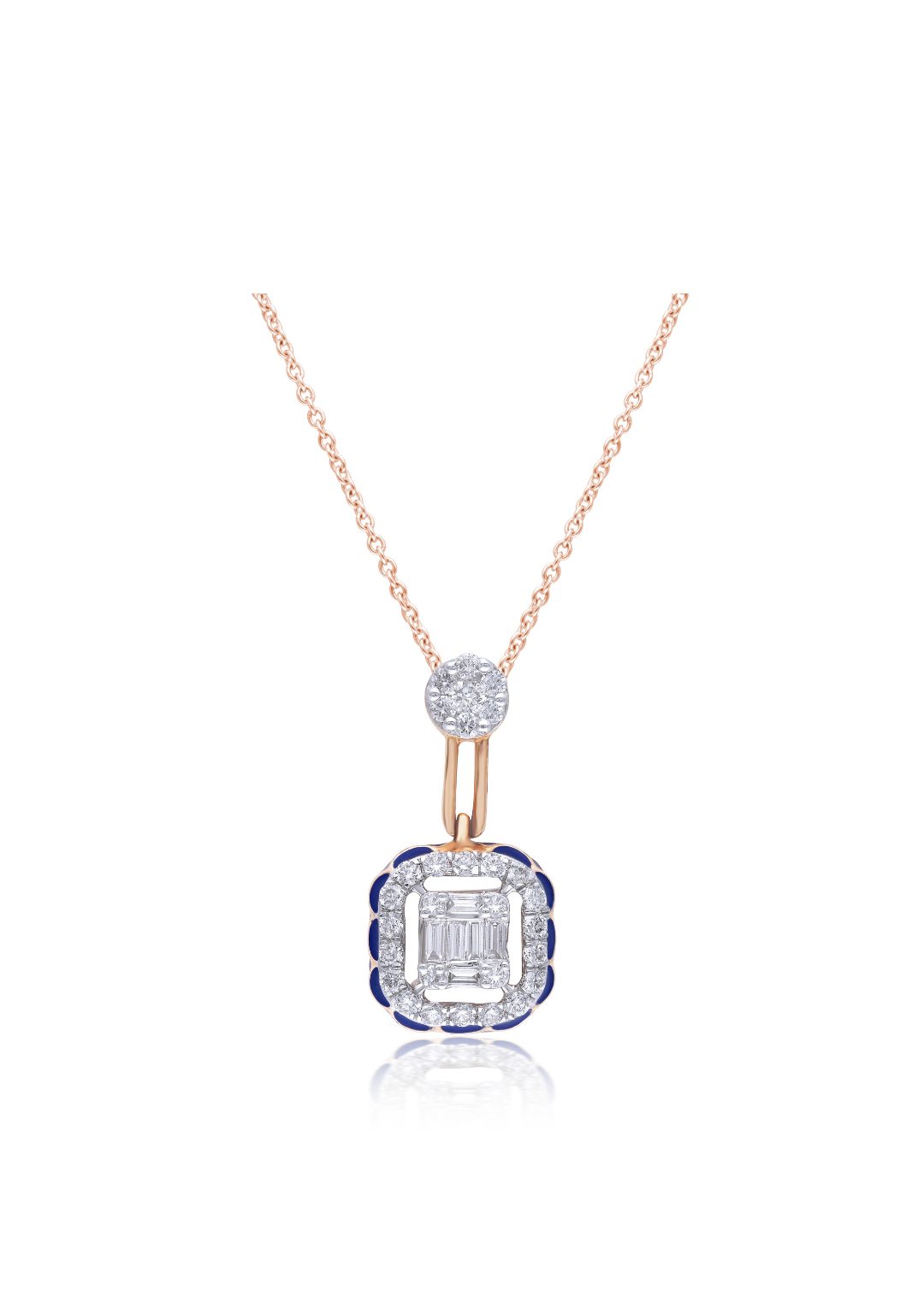Gold Diamond Necklace with Pendant