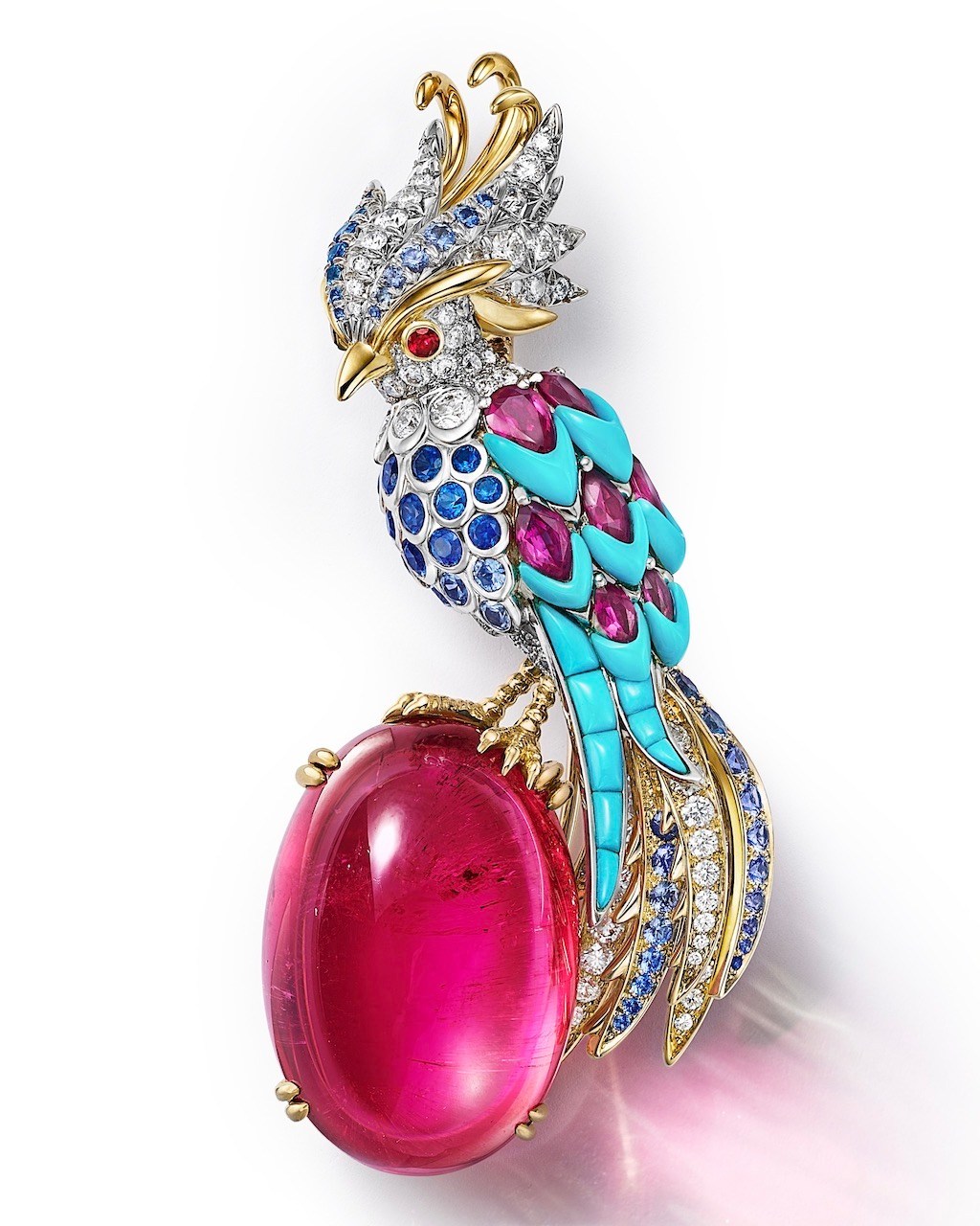 Paradise Bird Brooch from the Tiffany & Co. Blue Book 2026: Hidden Garden high jewelry collection (Courtesy of Tiffany & Co.)