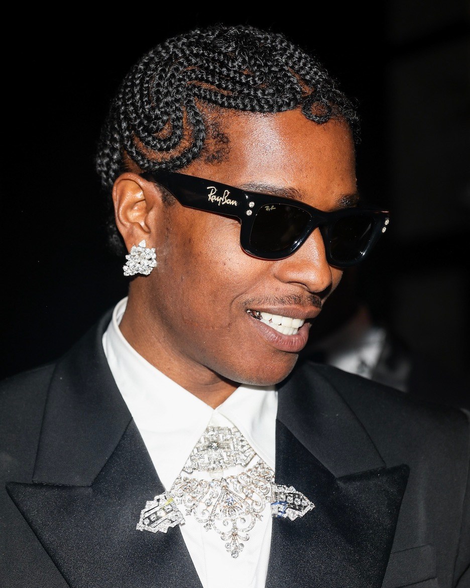 ASAP ROcky diamond cluster earrings