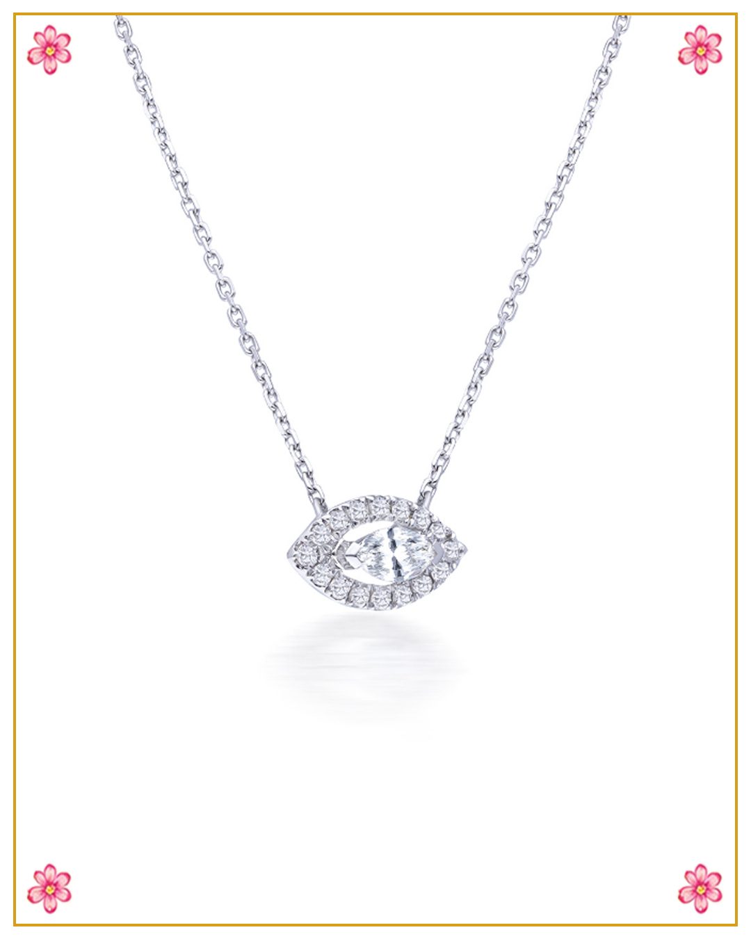 Natural Diamond Pendant Necklace