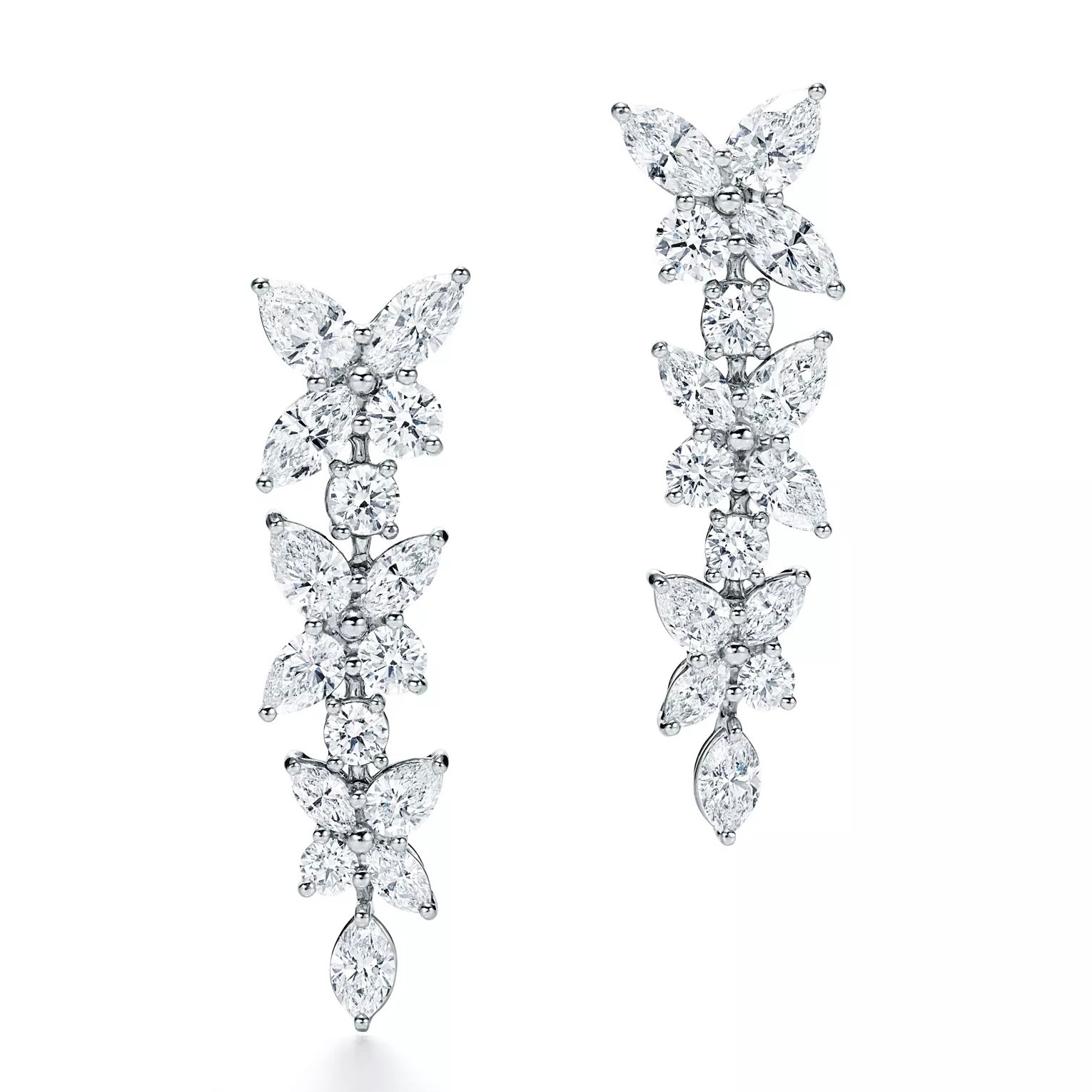 Tiffany Victoria® Mixed Cluster Drop Earrings, $69,000, tiffany.com