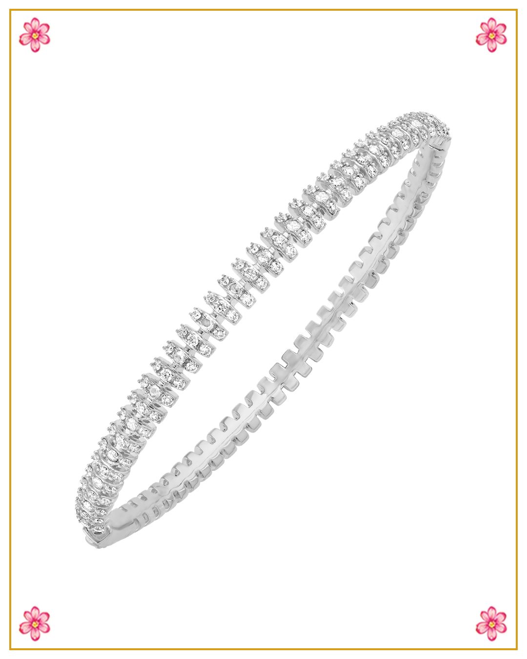 Diamond Bracelet with Unique Diamond Setting