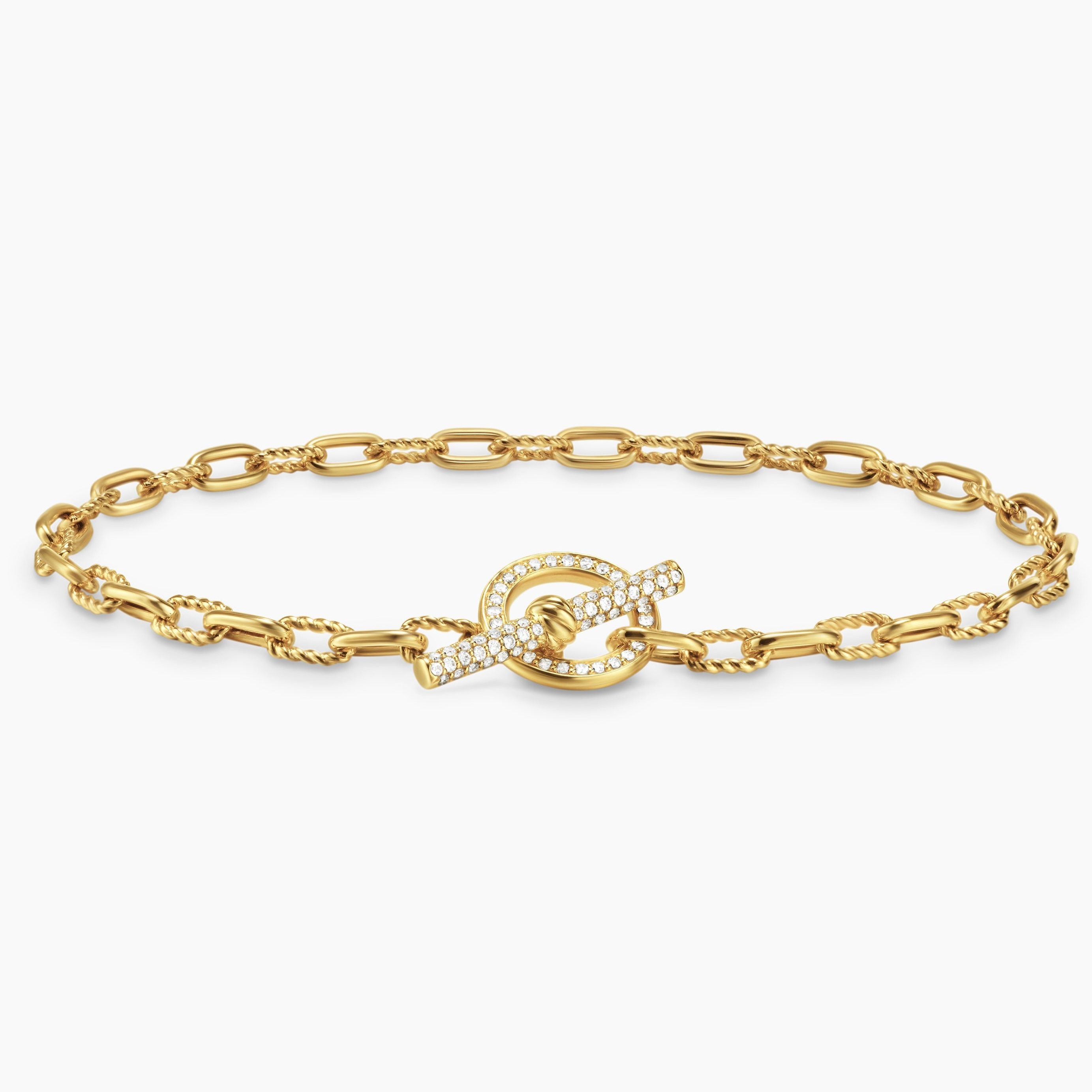 David Yurman DY MADISON® PAVÉ TOGGLE CHAIN BRACELET, $4,050, davidyurman.com