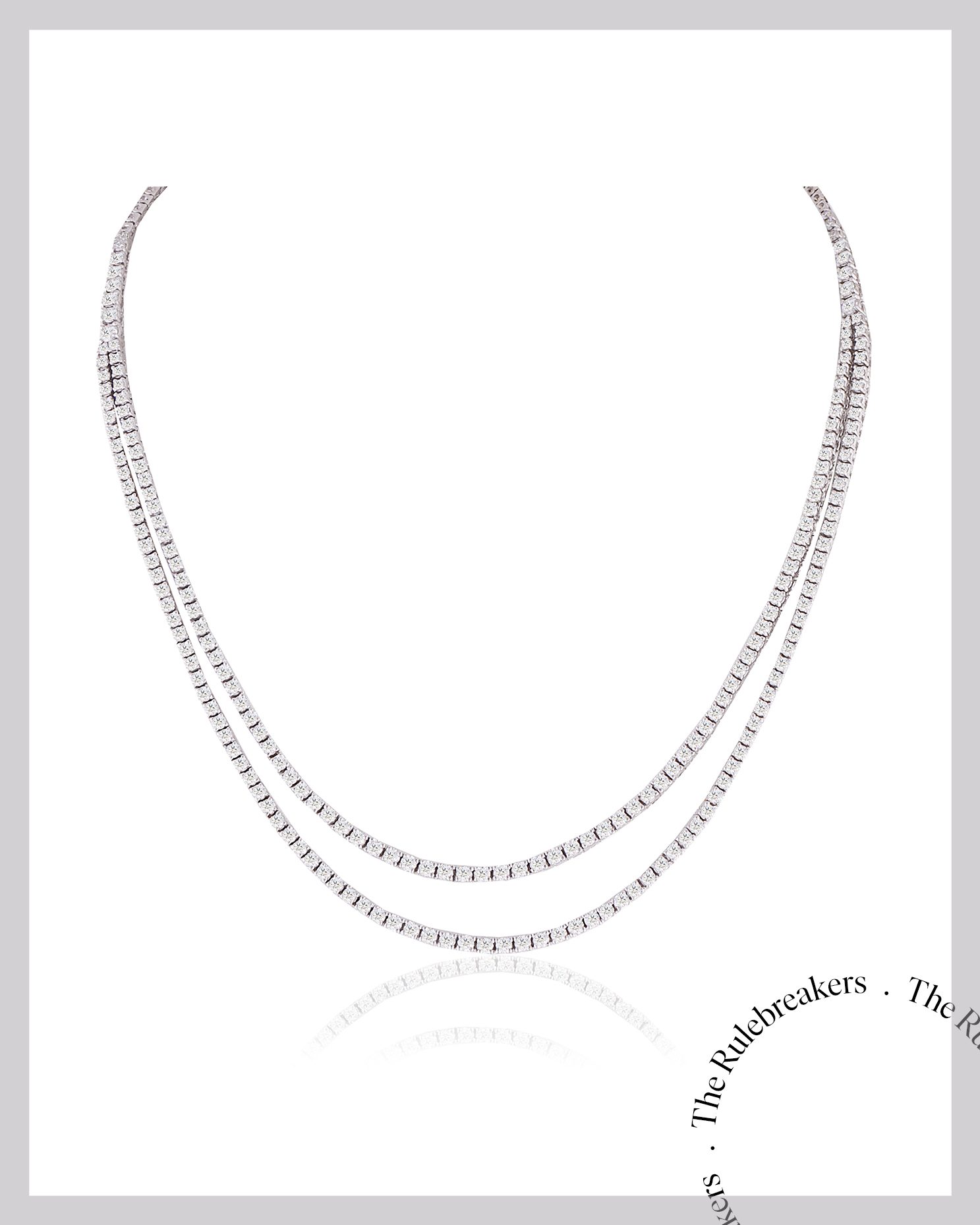 Layered Diamond tennis necklace