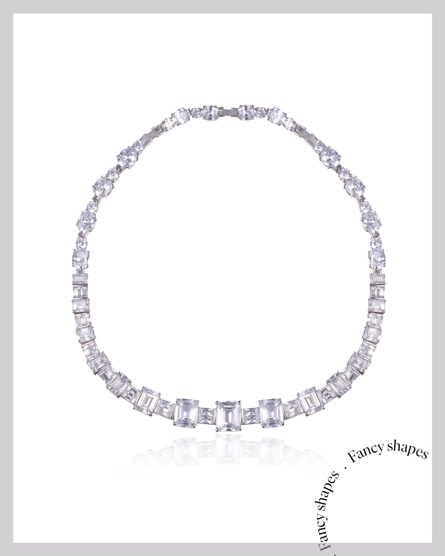 Emerald Cut Diamond Tennis Necklace