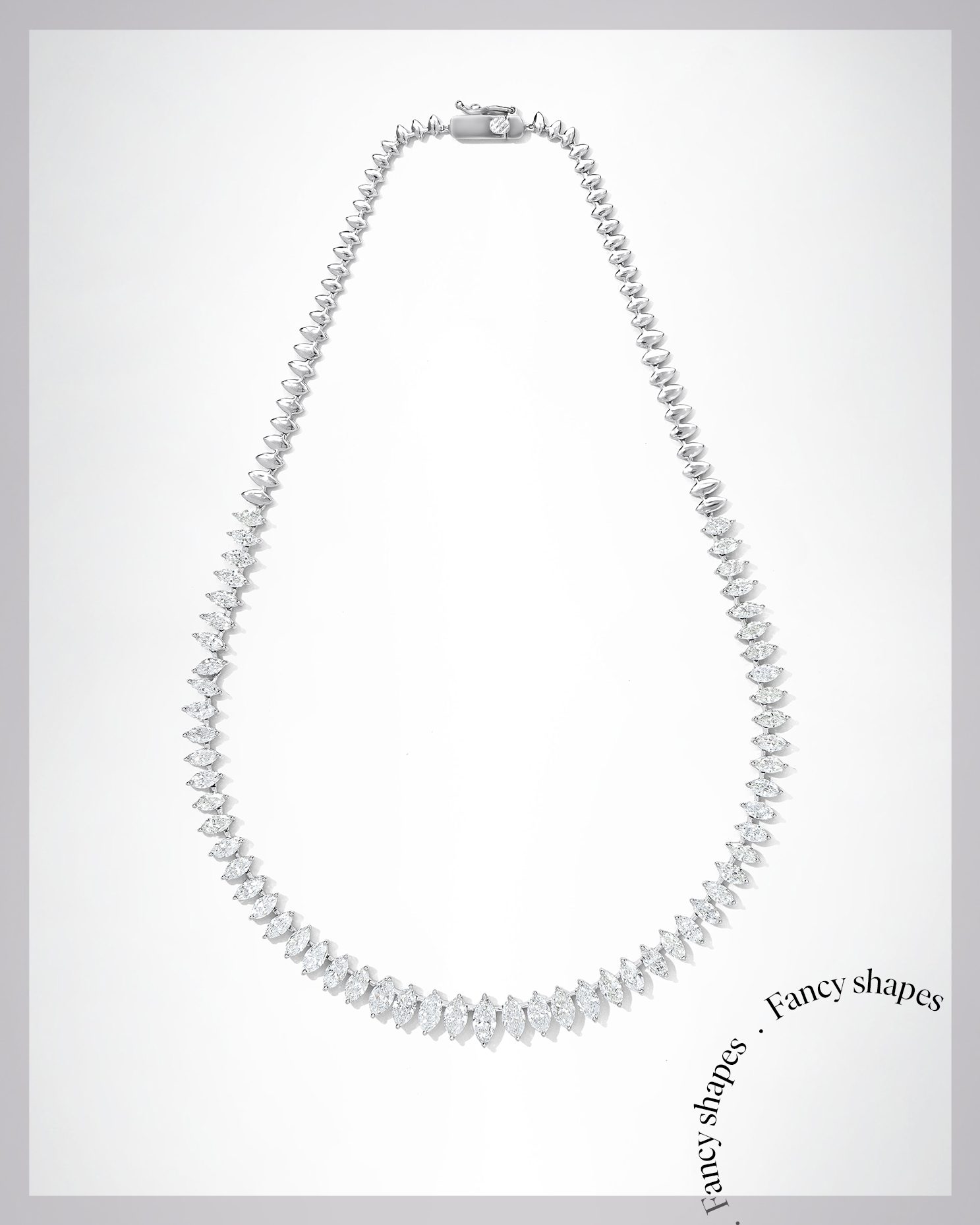 Classic Round Diamond Tennis Necklace
