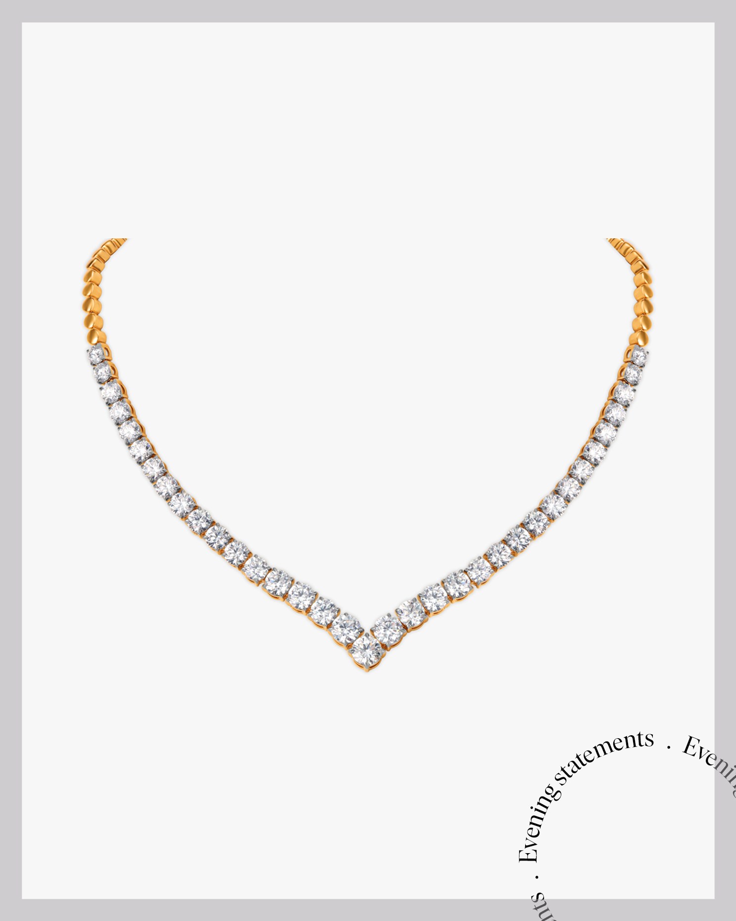 V-Shape Diamond Tennis Necklace