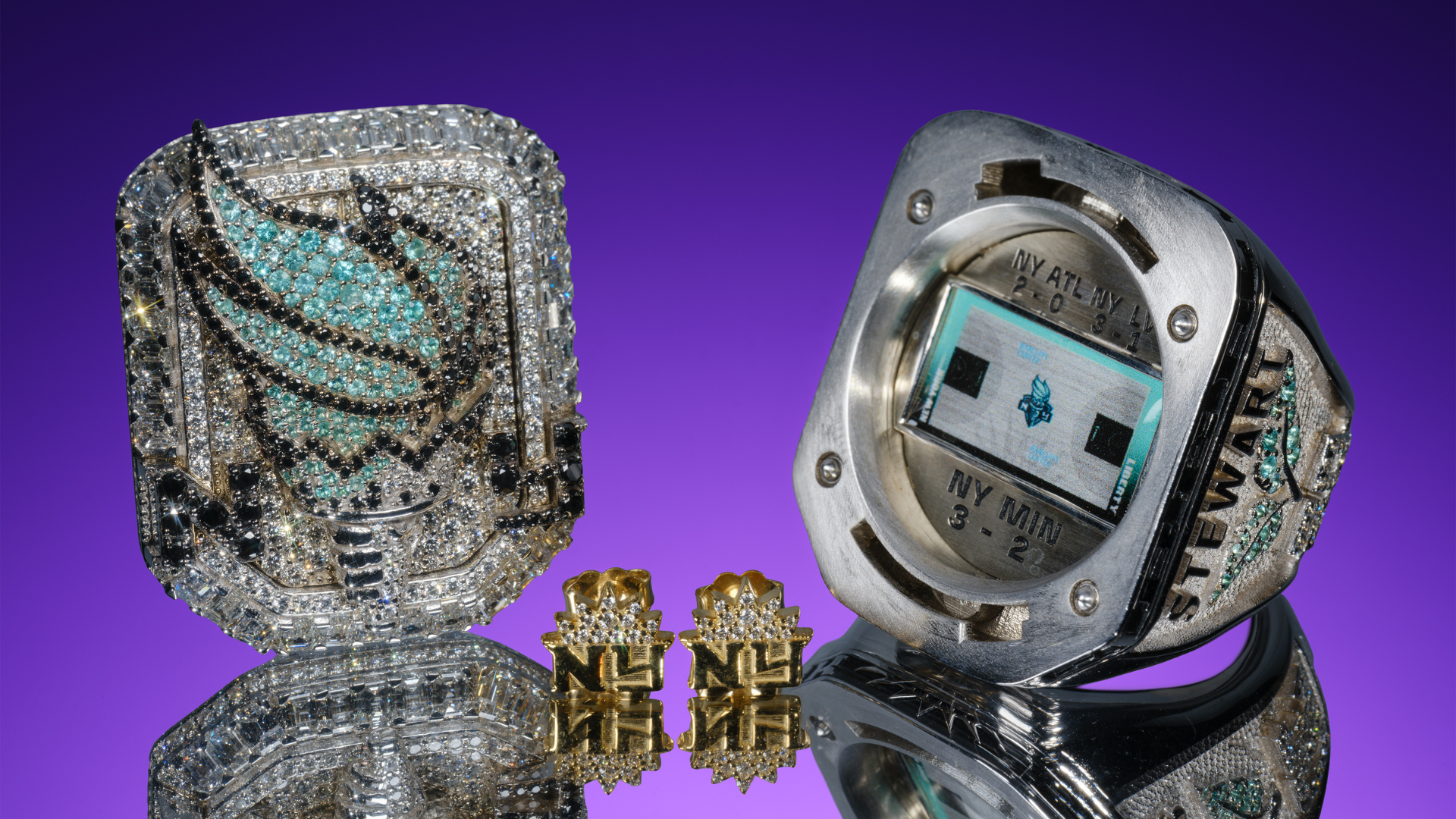 For the Win exhbition: Breanna Stewart’s WNBA Championship Ring, 2024. (Alvaro Keding & Daniel Kim/©AMNH)