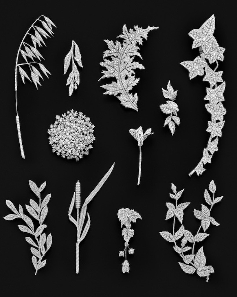 “Herbier” designs from Boucheron’s Histoire de Style 2025 collection Untamed Nature. (Courtesy of Boucheron)