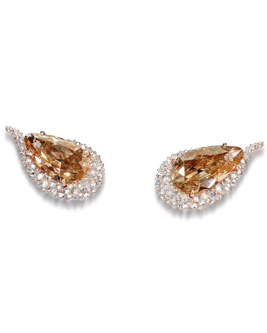Glenn Spiro Extremely Rare Natural 'Old Mughal Golconda' Diamond earrings (Courtesy of Glenn Spiro)