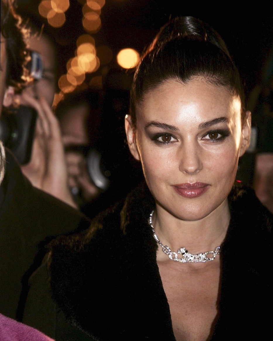 Monica Bellucci Wore a Cartier Panthère Necklace to the Illumination Of The Champs Élysées in 2004