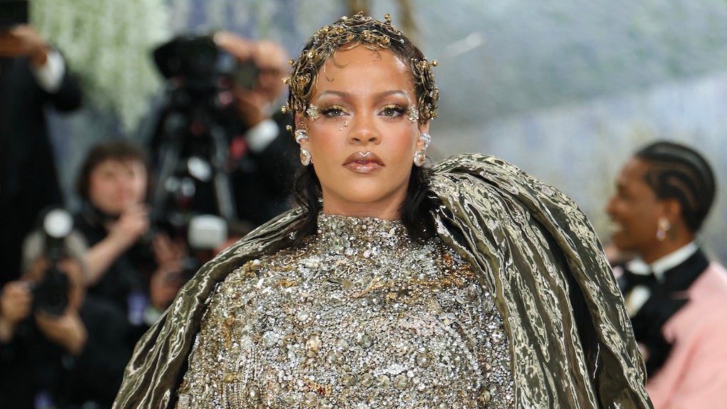 Rihanna arrives for the 2026 Met Gala celebrating "Costume Art" at the Metropolitan Museum of Art, in New York, on May 4, 2026. (Getty Images)