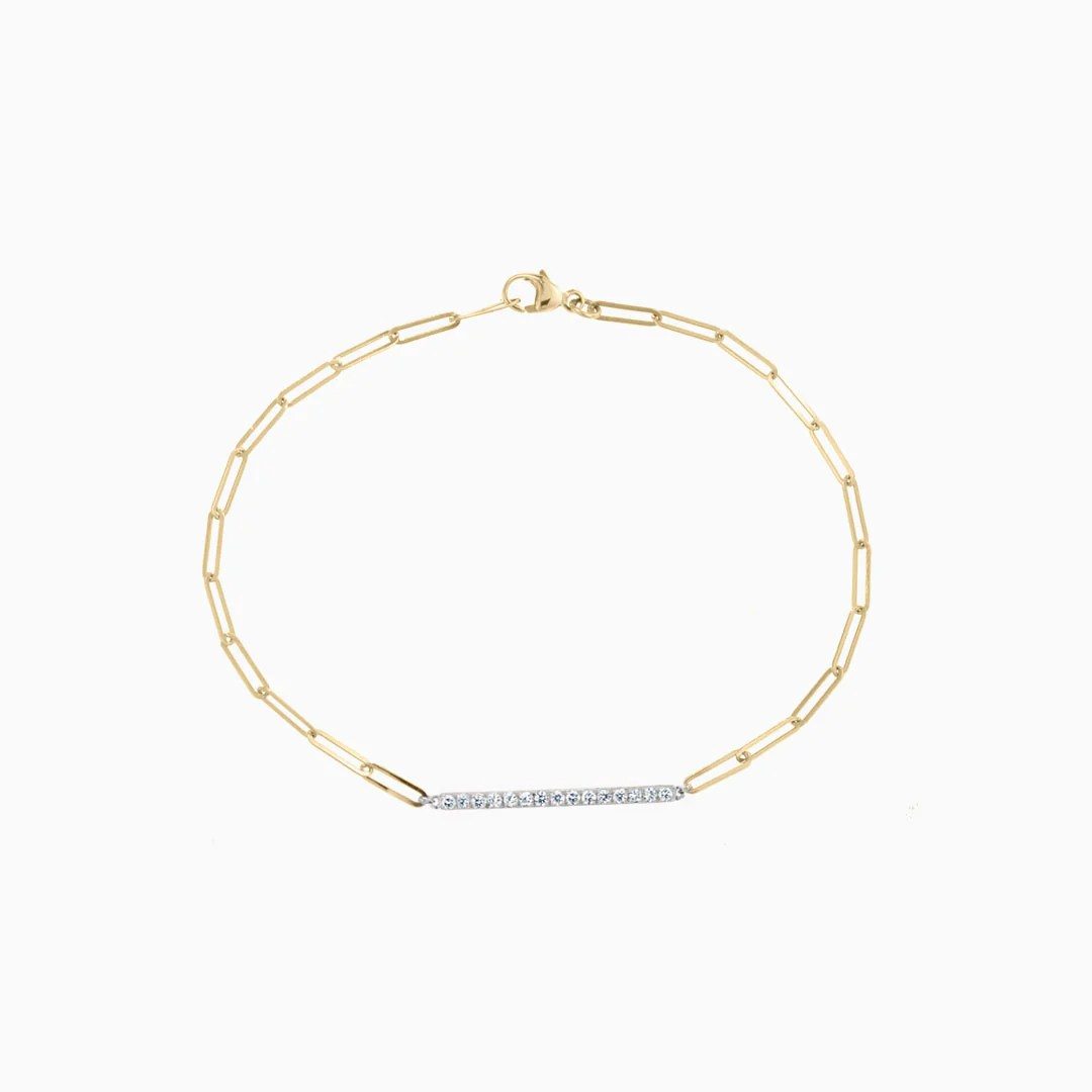 diamond paperclip bracelet graduation gifts