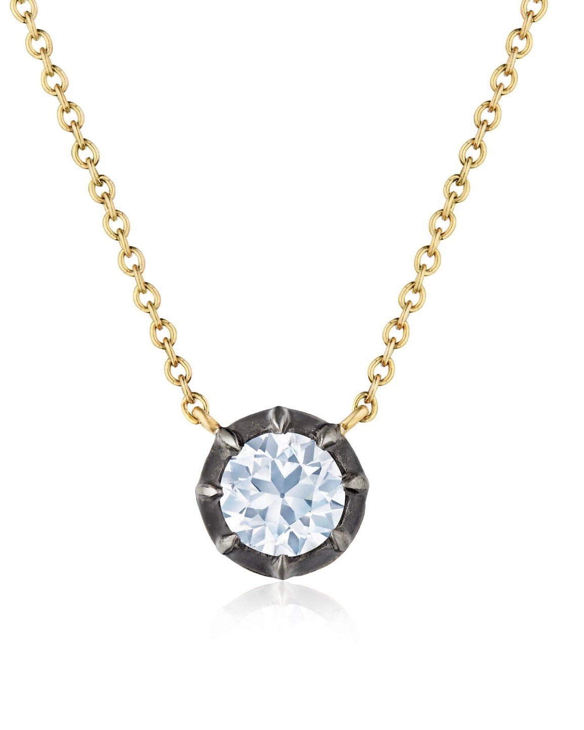 Fred Leighton Solitaire Pendant with a Collet-Set Fred Leighton Round Diamond, Price Upon Request, fredleighton.com