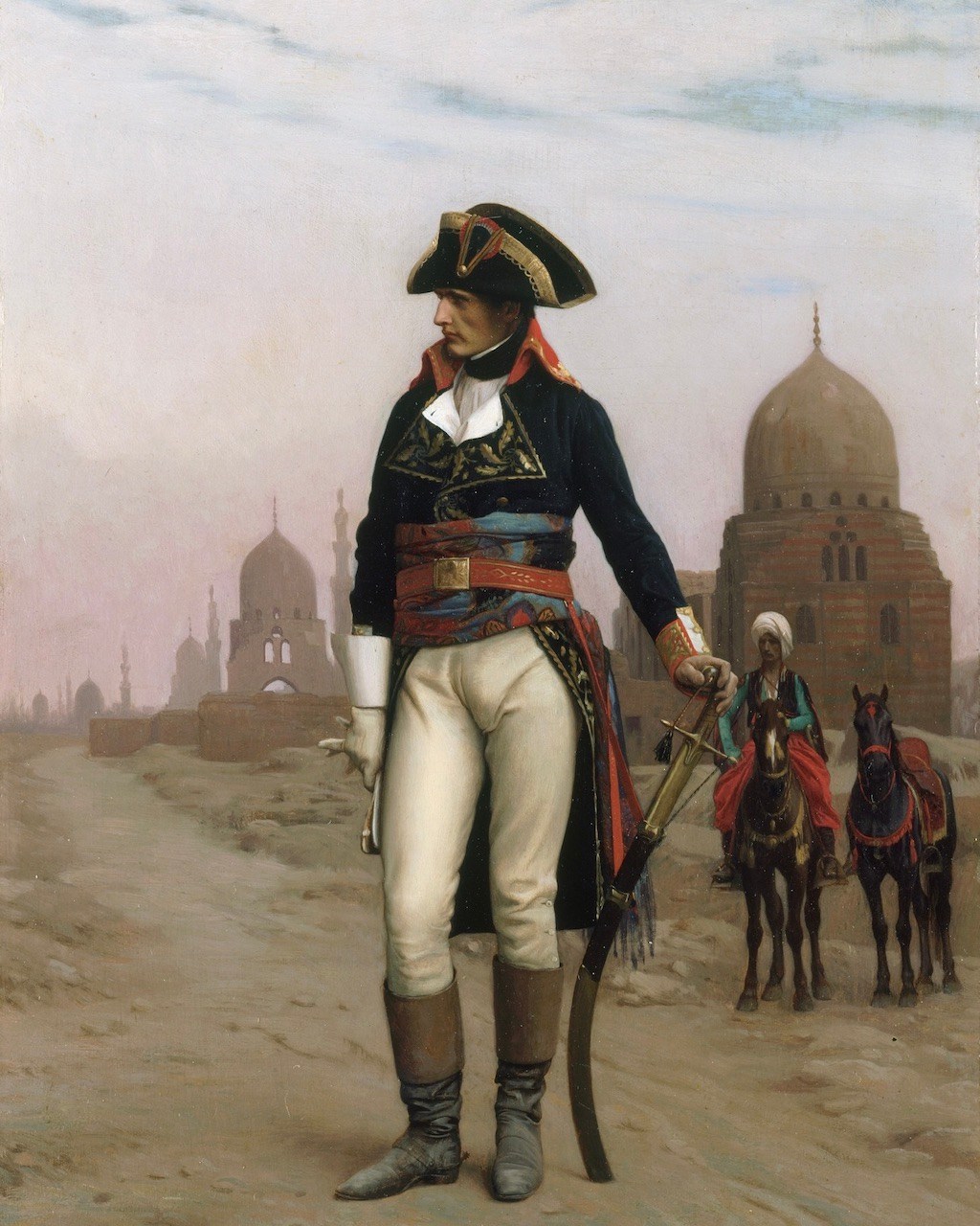 Egyptian Jewelry: Napoleon Bonaparte in Cairo, Egypt by Jean-Léon Gérôme, 19th Century.